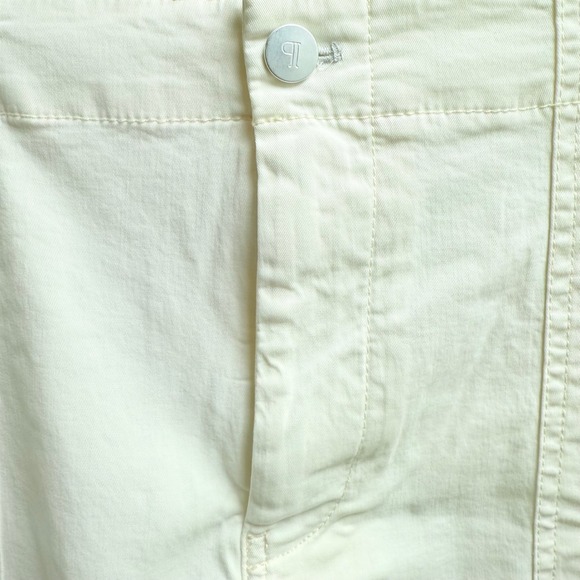 Pilcro Anthropology Sz 33 Womens Off White Frayed Hem Stretch Pockets Pants - Picture 5 of 10